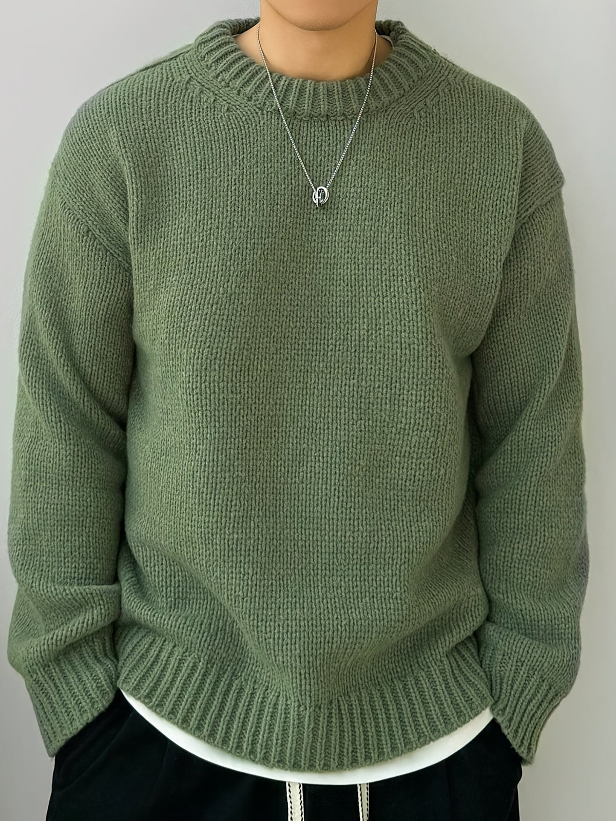 Maglione girocollo oversize in maglia con texture