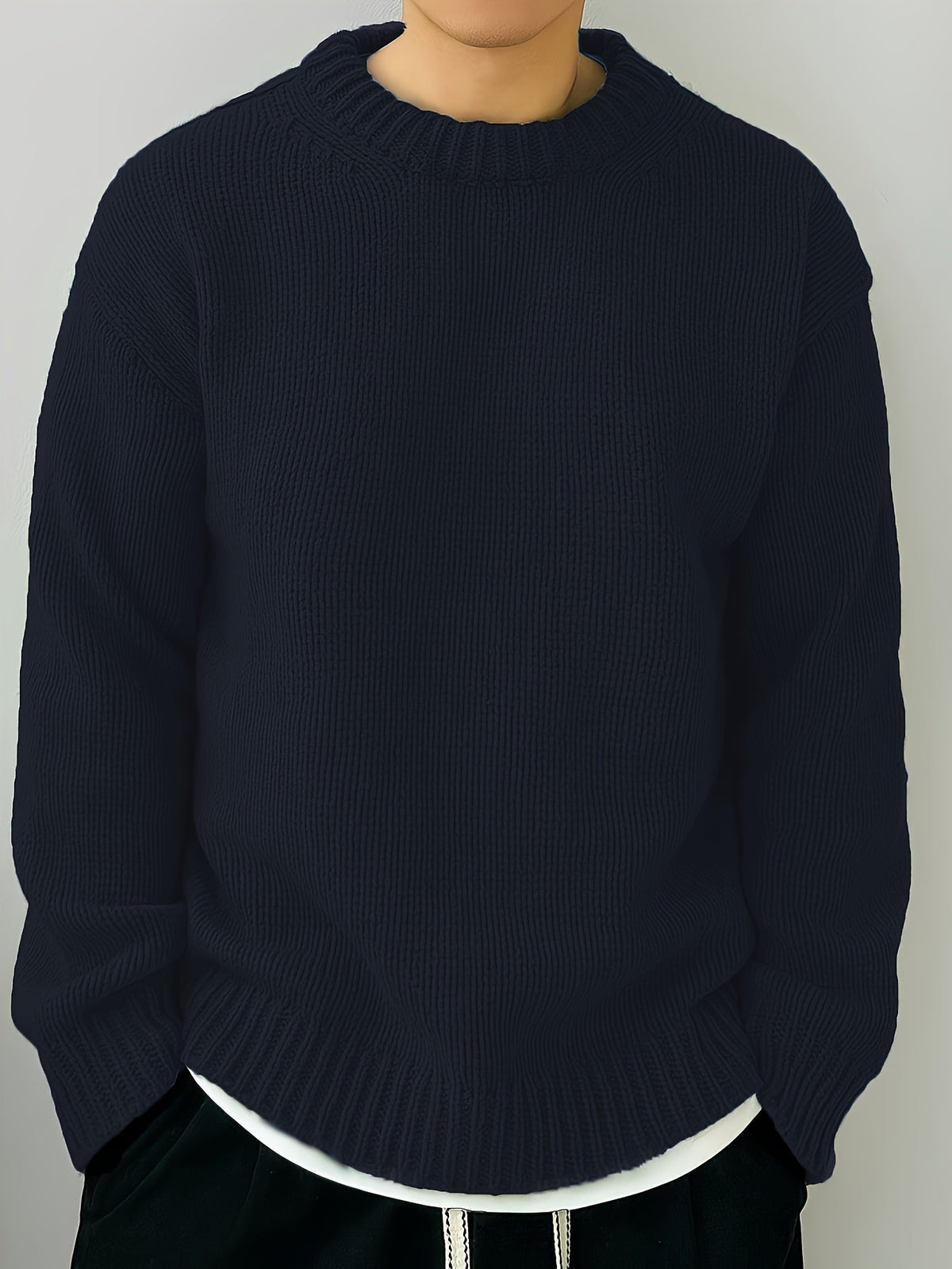 Maglione girocollo oversize in maglia con texture