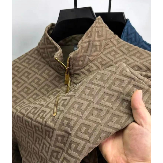 Pullover in cashmere con chiusura lampo Paolo Uccello