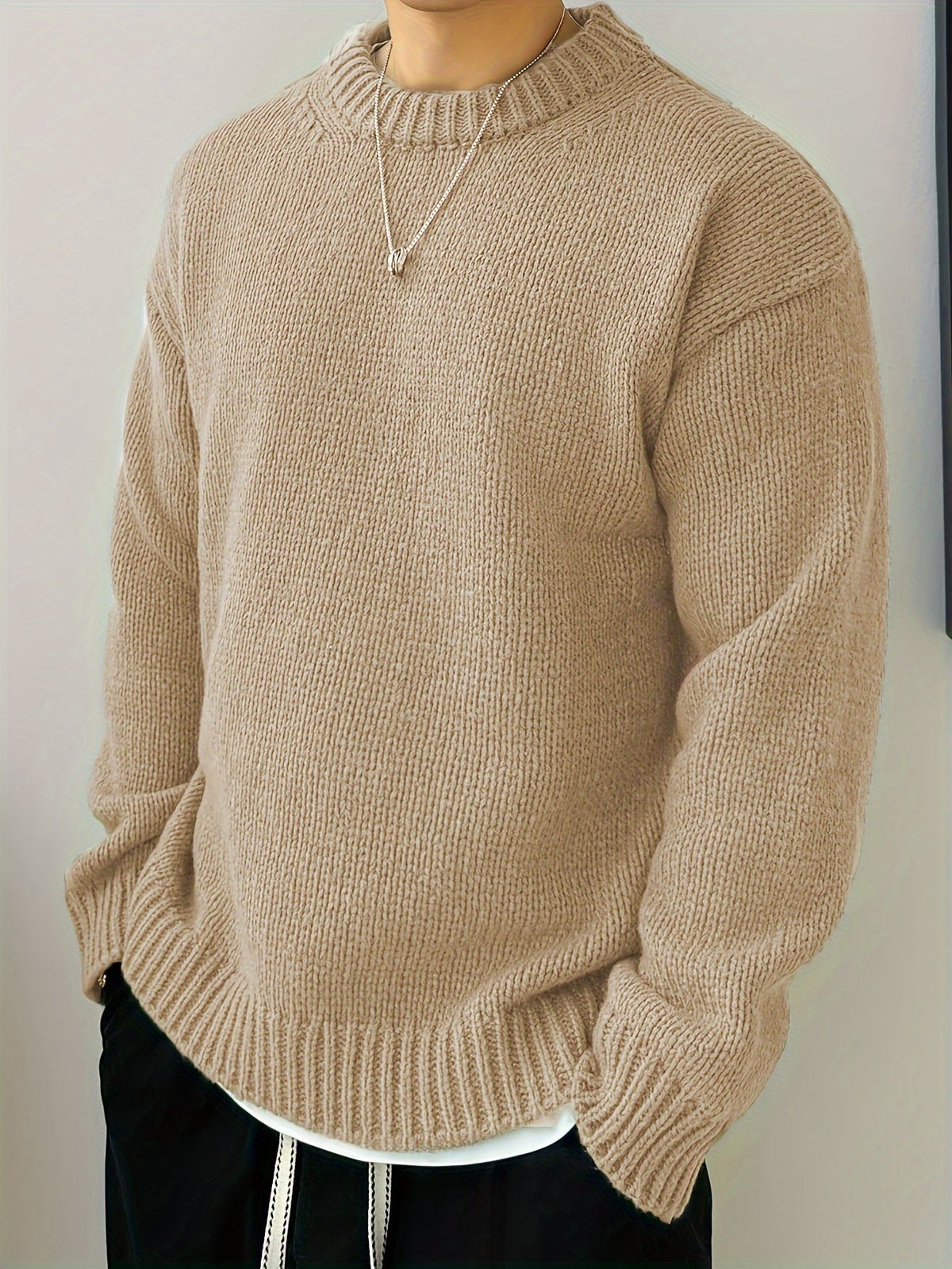 Maglione girocollo oversize in maglia con texture