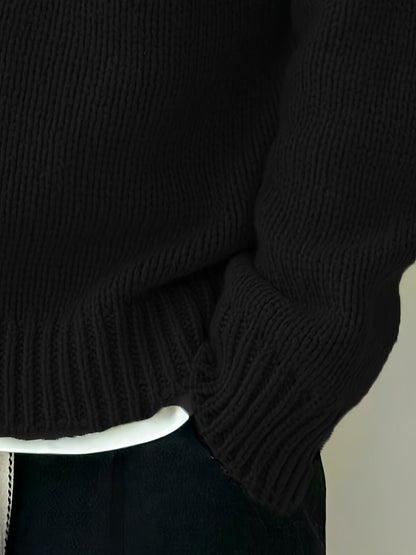 Maglione girocollo oversize in maglia con texture