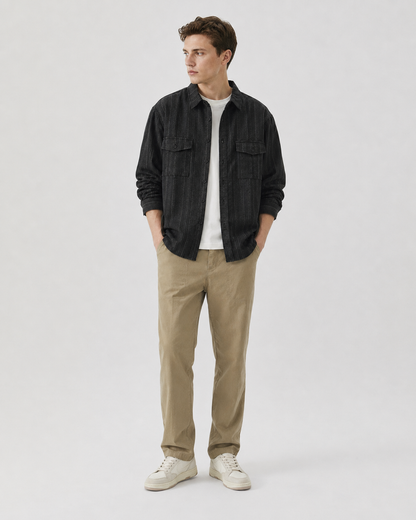 Sobrecamisa texturizada con botones