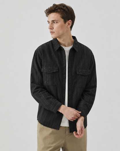 Sobrecamisa texturizada con botones