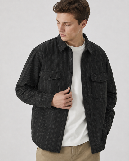 Sobrecamisa texturizada con botones