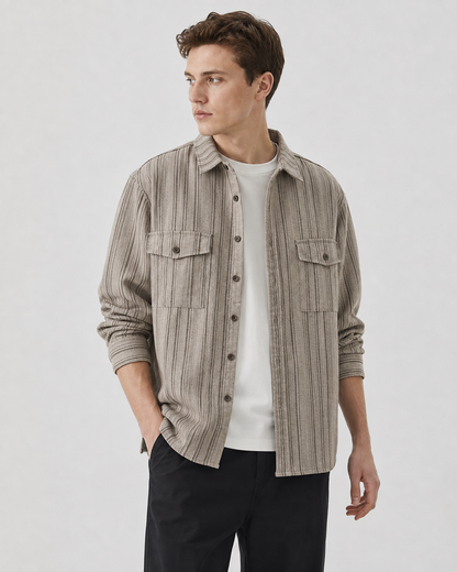 Sobrecamisa texturizada con botones