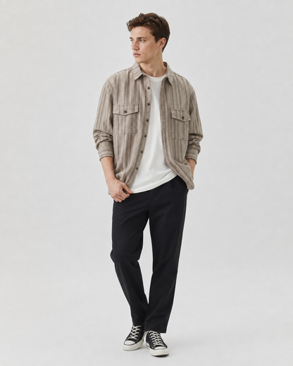 Sobrecamisa texturizada con botones