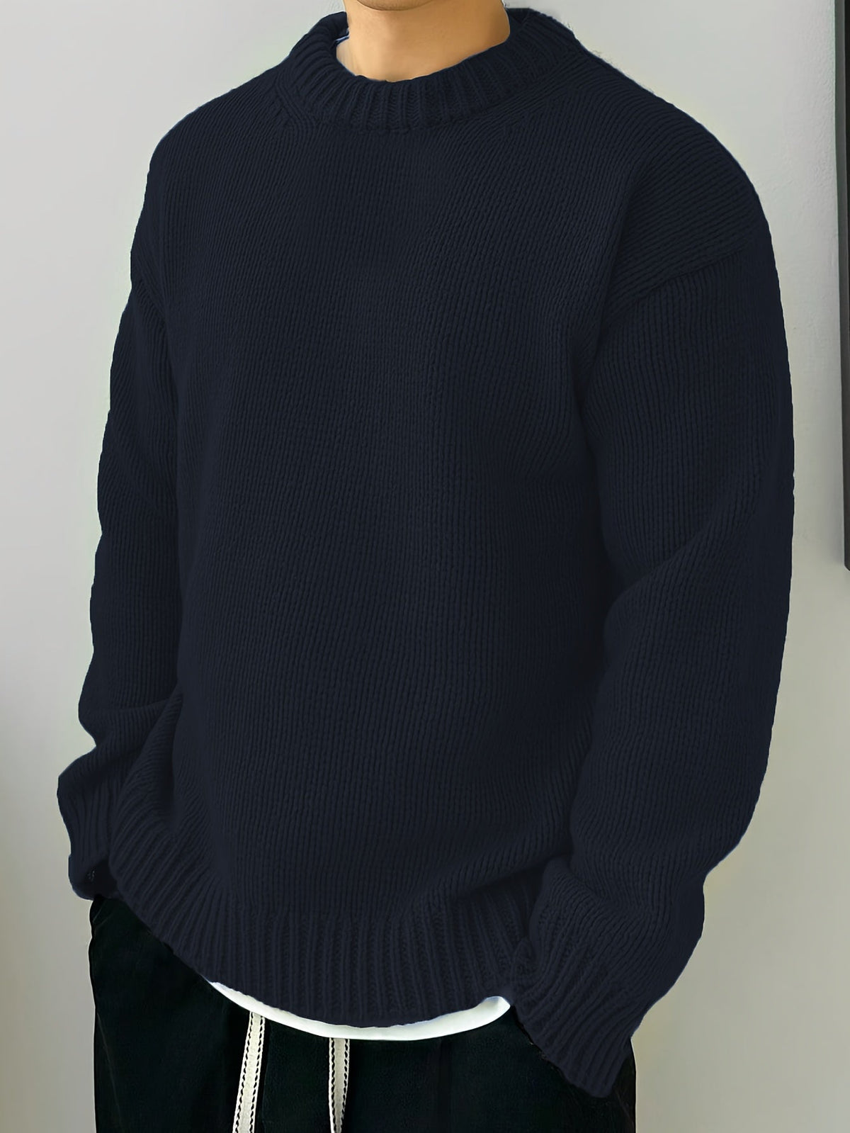 Maglione girocollo oversize in maglia con texture