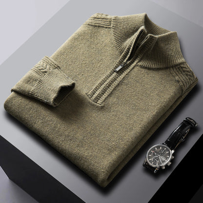Filippo Lippi Kaschmirpullover mit Reißverschlusskragen