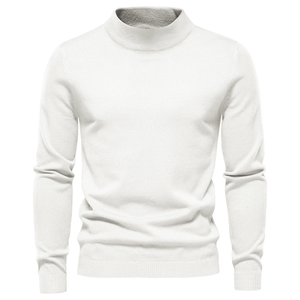 Pánský pletený rolák Alessio Moro slim fit, teplý zimní pulovr