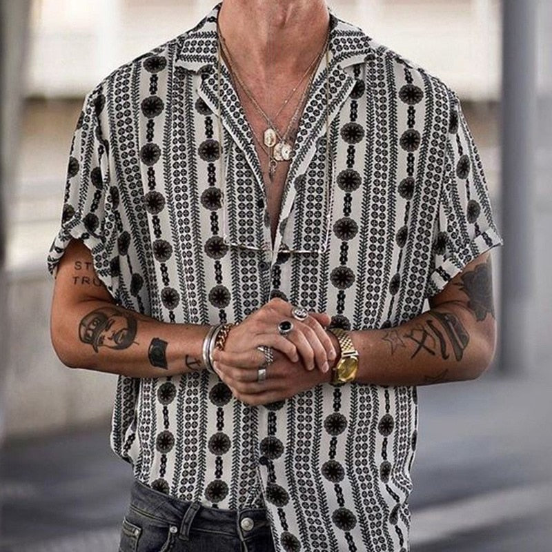 Camicia da uomo con bottoni Vinthentic Niccolo
