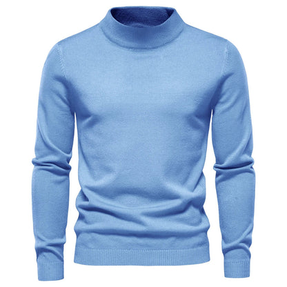 Pánský pletený rolák Alessio Moro slim fit, teplý zimní pulovr