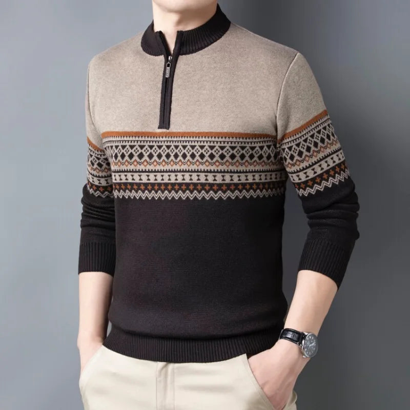 Sanzio Signature Strickpullover mit Reißverschluss