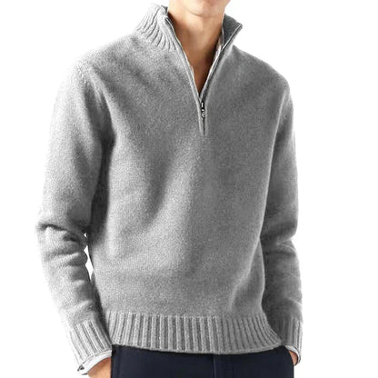 Maglione dolcevita in maglia da uomo con mezza cerniera Leo Gatti