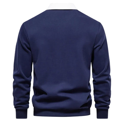 Matteo Sala Men Polo Collar Sweater Long Sleeve