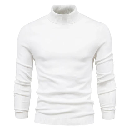 Pánský pletený rolák Alessio Moro slim fit, teplý zimní pulovr