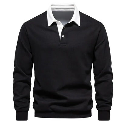 Matteo Sala Men Polo Collar Sweater Long Sleeve