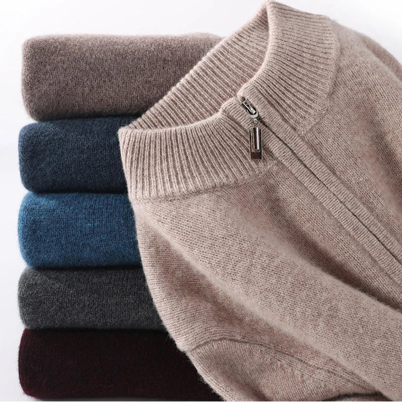 Giuliano Bugiardini kashmirsweater med lynlås