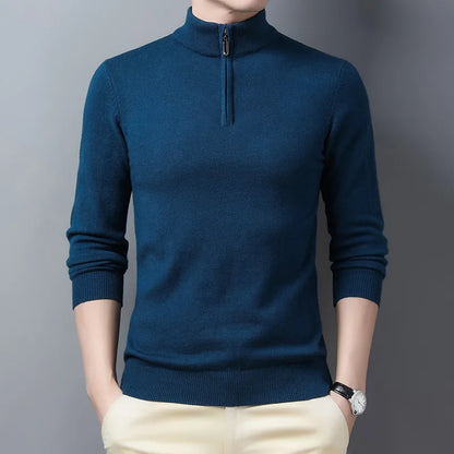 Giuliano Bugiardini kashmirsweater med lynlås