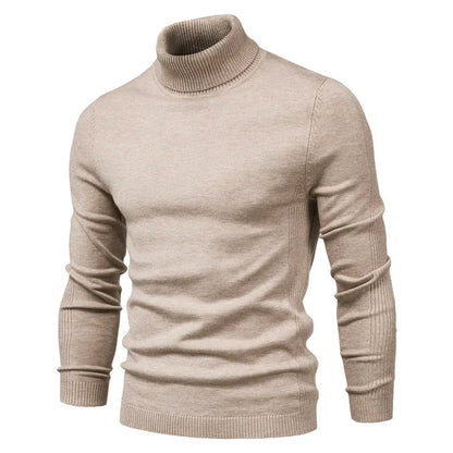 Pánský pletený rolák Alessio Moro slim fit, teplý zimní pulovr