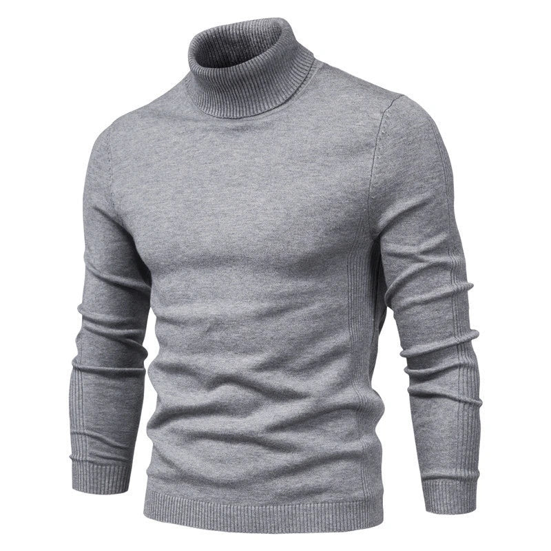 Pánský pletený rolák Alessio Moro slim fit, teplý zimní pulovr