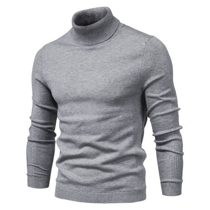 Pánský pletený rolák Alessio Moro slim fit, teplý zimní pulovr