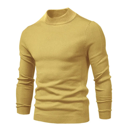 Pánský pletený rolák Alessio Moro slim fit, teplý zimní pulovr