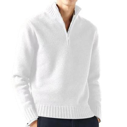 Maglione dolcevita in maglia da uomo con mezza cerniera Leo Gatti