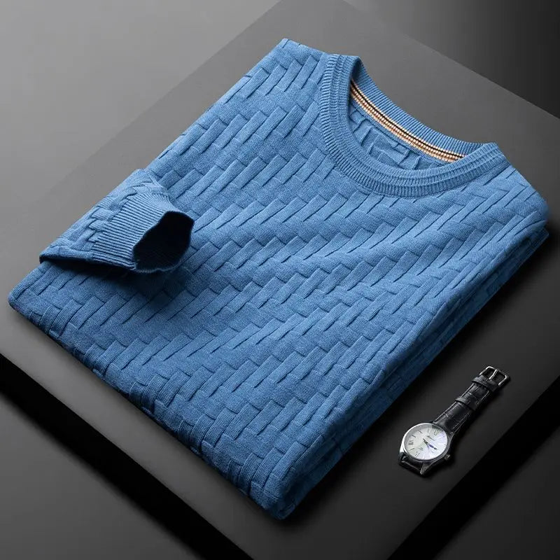 Hochwertiger Waffelstrick-Pullover Raffaello