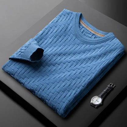 Hochwertiger Waffelstrick-Pullover Raffaello