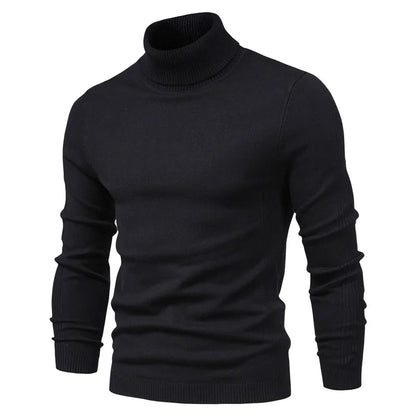 Pánský pletený rolák Alessio Moro slim fit, teplý zimní pulovr