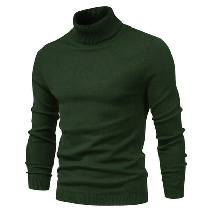 Pánský pletený rolák Alessio Moro slim fit, teplý zimní pulovr