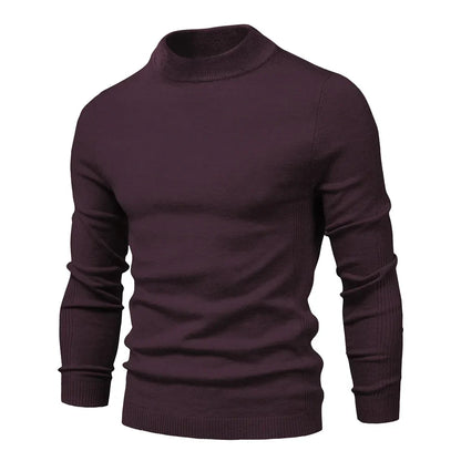 Pánský pletený rolák Alessio Moro slim fit, teplý zimní pulovr