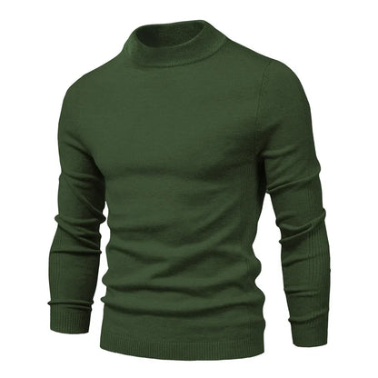 Pánský pletený rolák Alessio Moro slim fit, teplý zimní pulovr