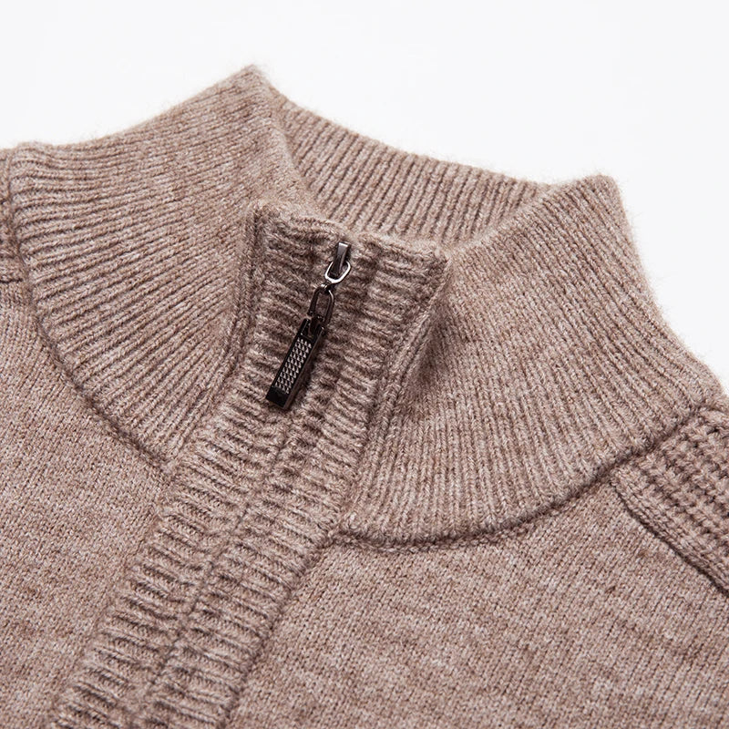 Filippo Lippi Kaschmirpullover mit Reißverschlusskragen