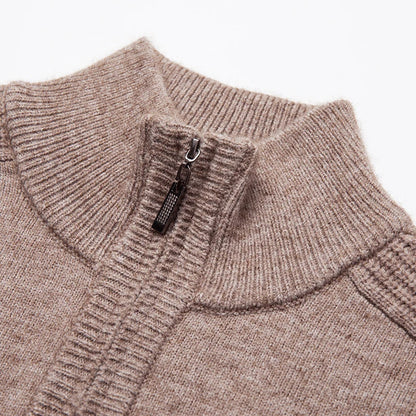 Filippo Lippi Kaschmirpullover mit Reißverschlusskragen