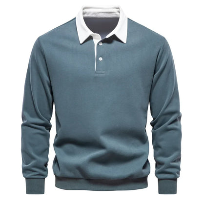 Matteo Sala Men Polo Collar Sweater Long Sleeve