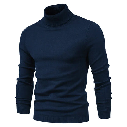 Pánský pletený rolák Alessio Moro slim fit, teplý zimní pulovr