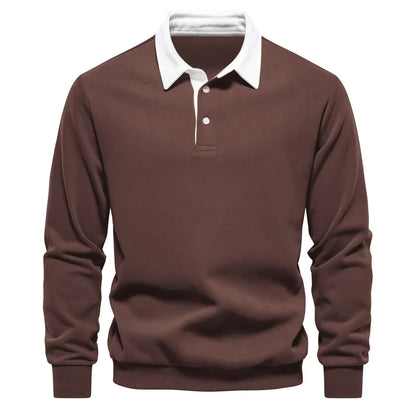 Matteo Sala Men Polo Collar Sweater Long Sleeve