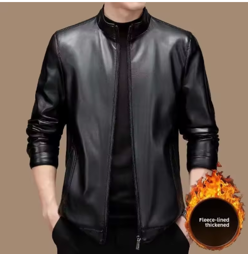 Stylowa męska skórzana kurtka
