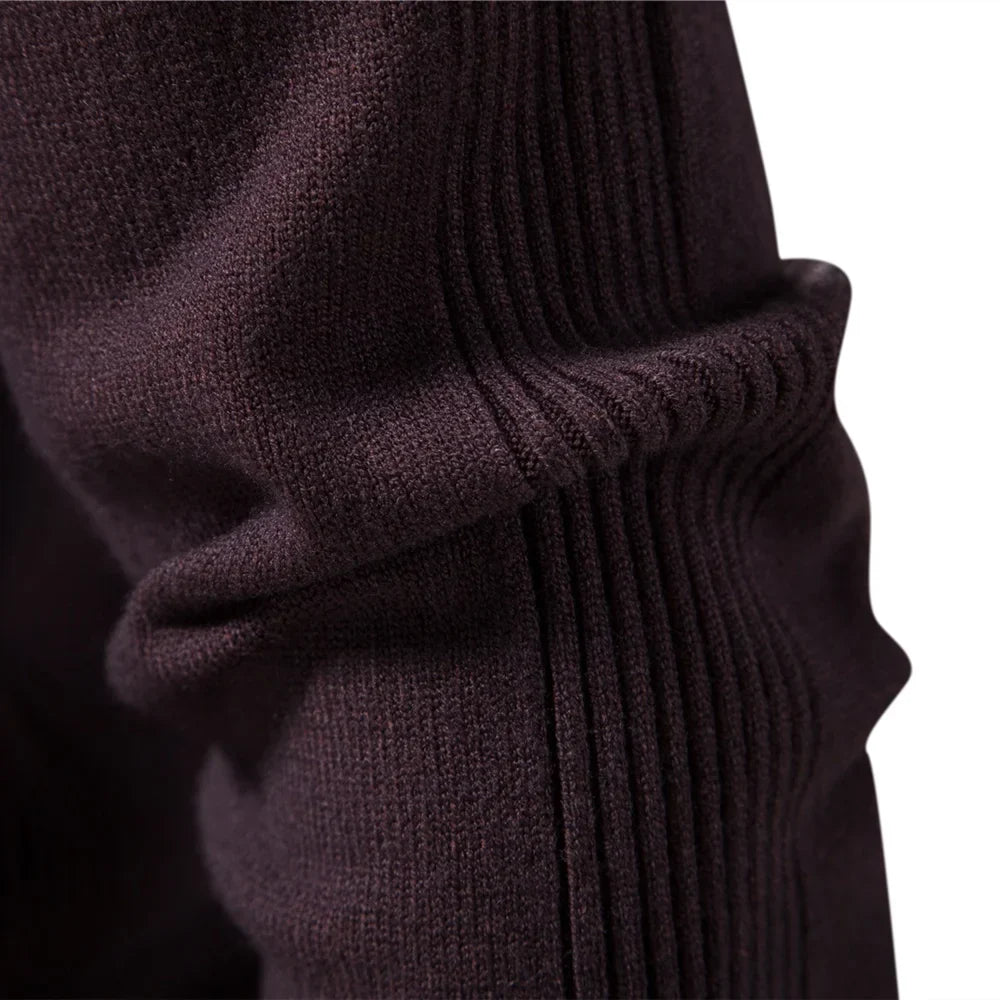 Pánský pletený rolák Alessio Moro slim fit, teplý zimní pulovr