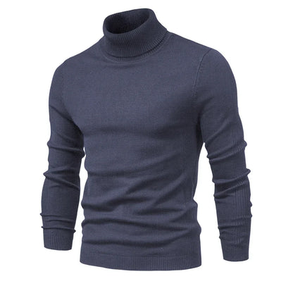 Pánský pletený rolák Alessio Moro slim fit, teplý zimní pulovr