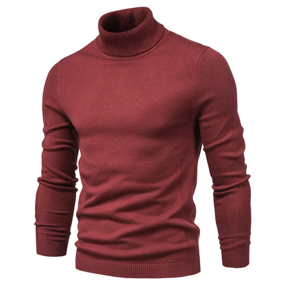 Pánský pletený rolák Alessio Moro slim fit, teplý zimní pulovr