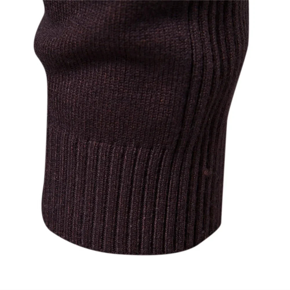 Pánský pletený rolák Alessio Moro slim fit, teplý zimní pulovr