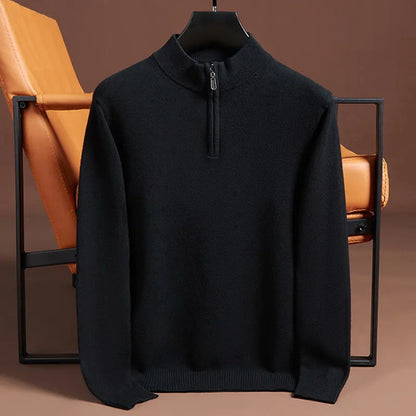 Giuliano Bugiardini kashmirsweater med lynlås