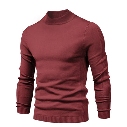 Pánský pletený rolák Alessio Moro slim fit, teplý zimní pulovr