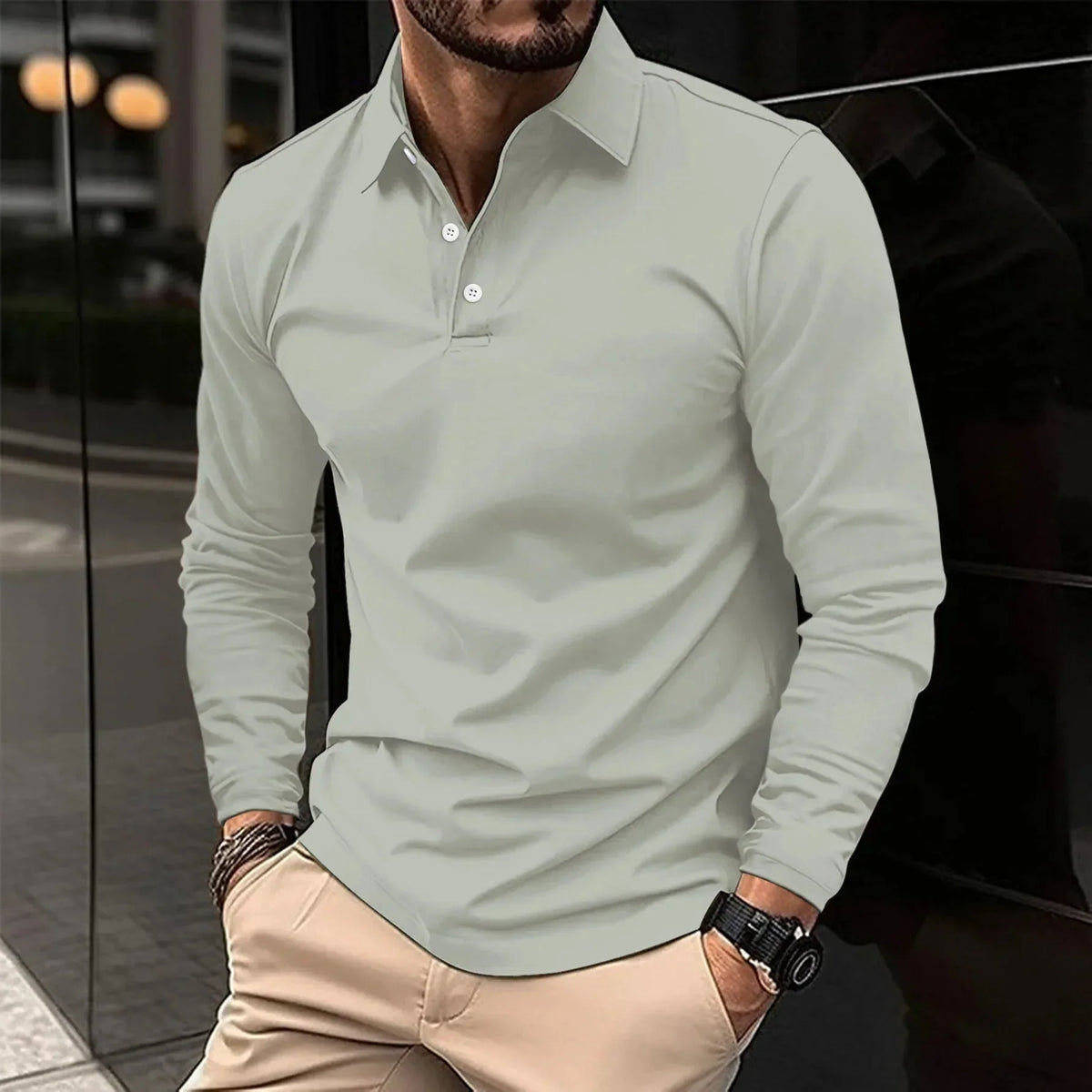 Nathan - Long-Sleeve Polo