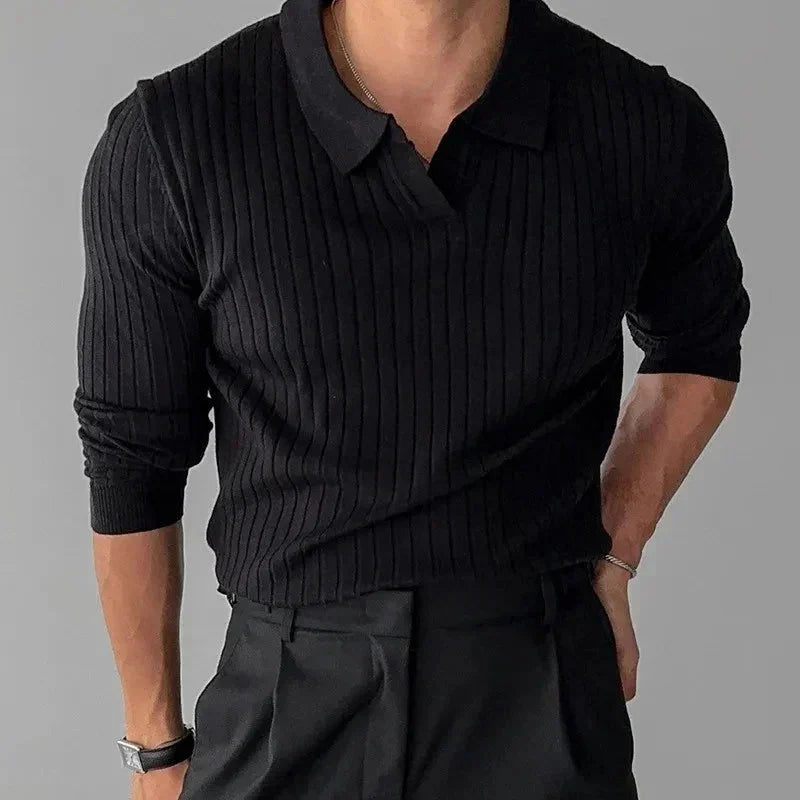 Walter - Slim Fit Long Sleeve Polo