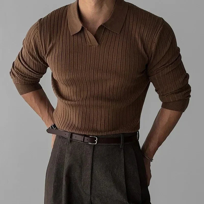Walter - Slim Fit Long Sleeve Polo