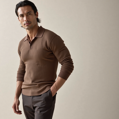 Walter - Slim Fit Long Sleeve Polo