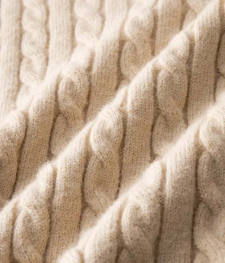 Livio Agresti Premium Half-Zip Alpaca Sweater